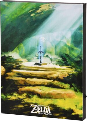 Tableau mural Zelda Épée de maître lumineux 30 x 40 x 3,8 cm
