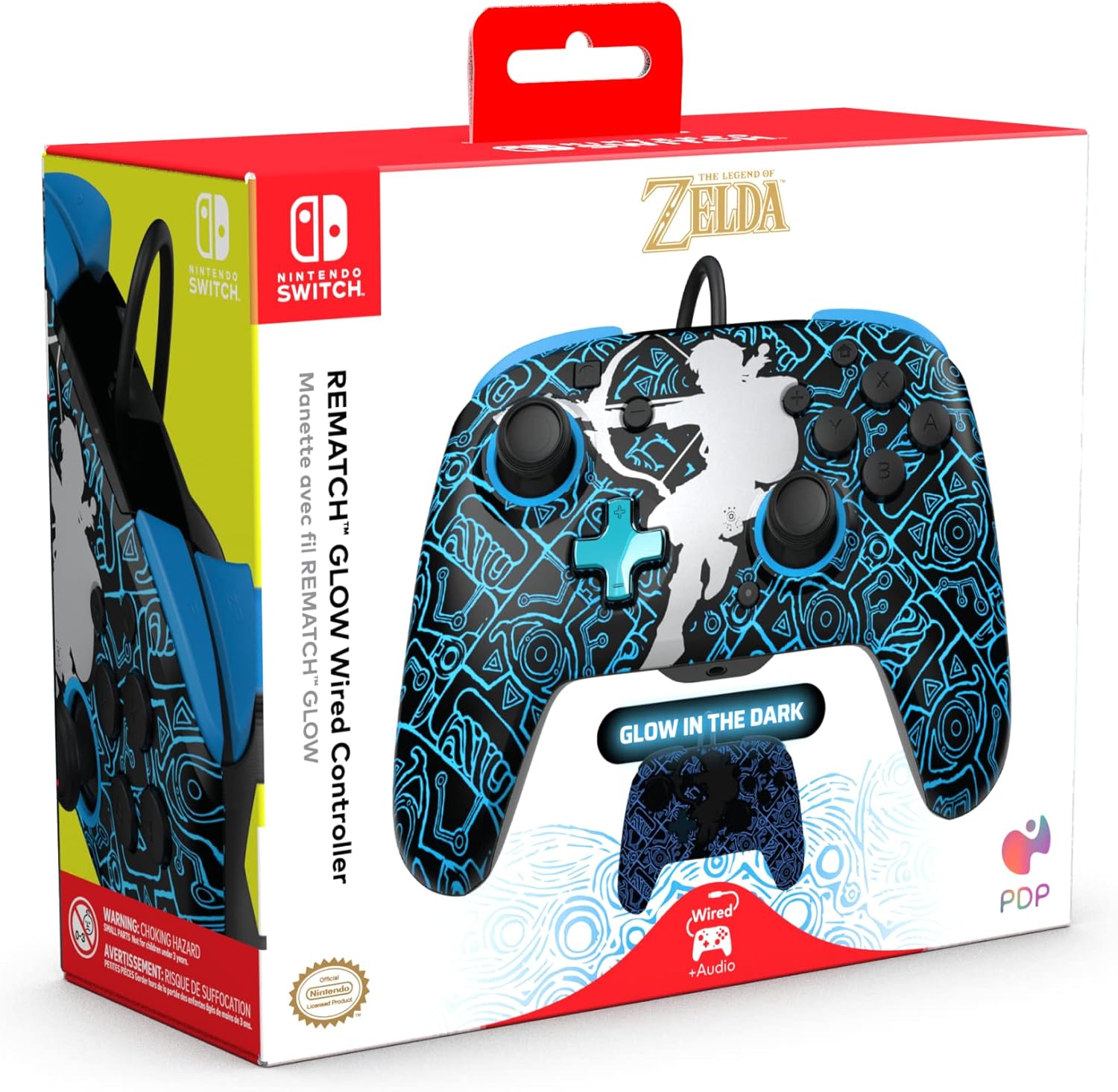 Manette filaire Nintendo The Legend of Zelda Link Glow Black and Blue – Image 2