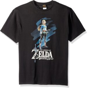 T-shirt homme Zelda Breath of the Wild Nintendo, style Paint