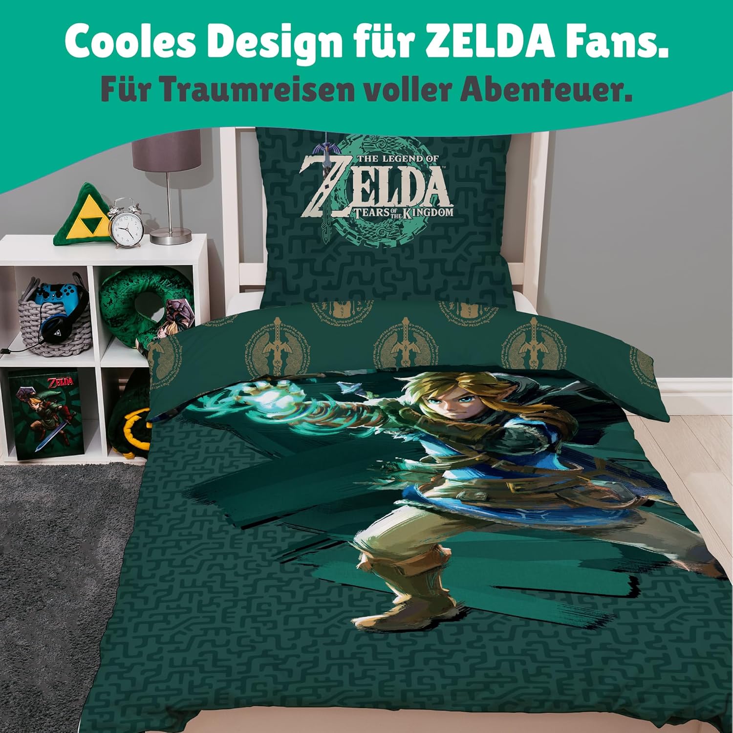 Parure de lit réversible The Legend of Zelda Zelda Stand en coton linon – Image 4