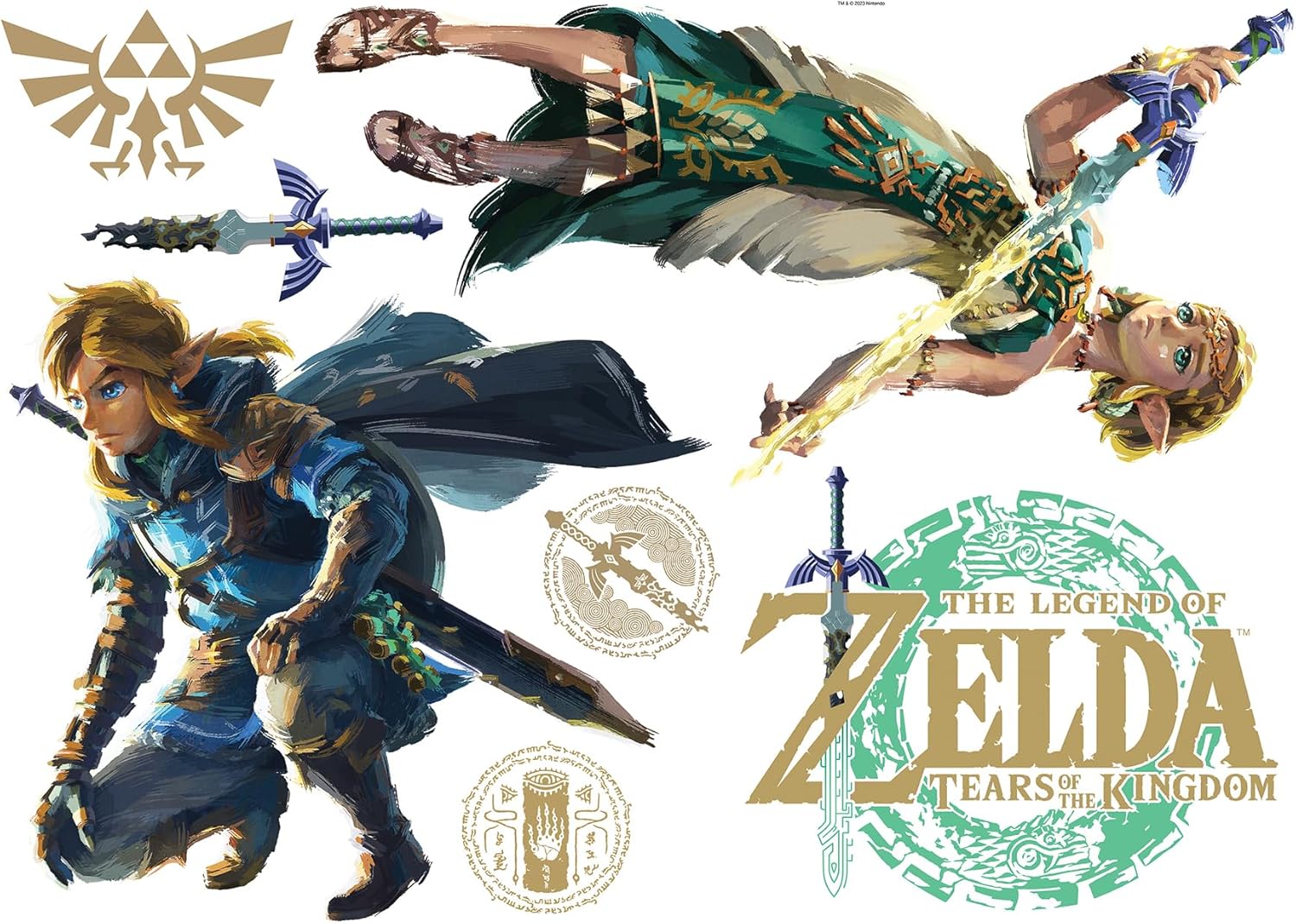 Stickers muraux géants Zelda et Link The Legend of Zelda RMK5447 – Image 5
