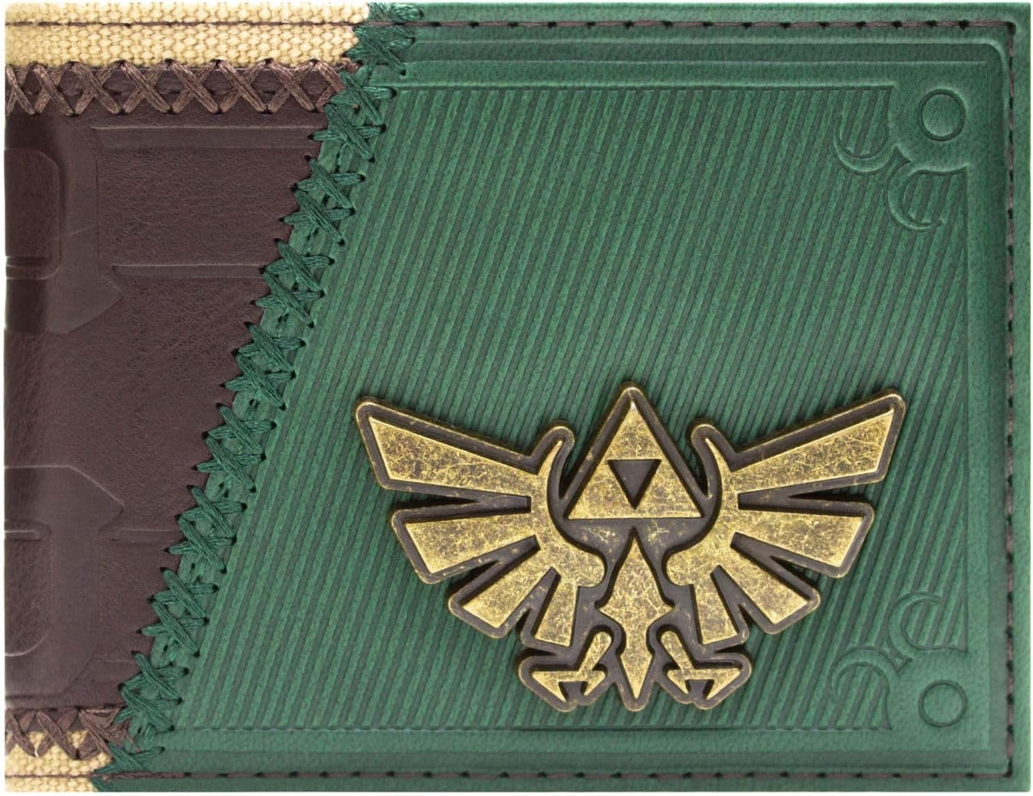 Portefeuille bi-fold Link Hyrule marron avec porte-cartes