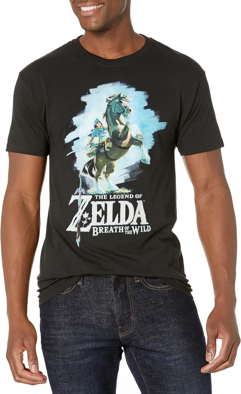 T-shirt homme Zelda Breath of the Wild Link et Epona