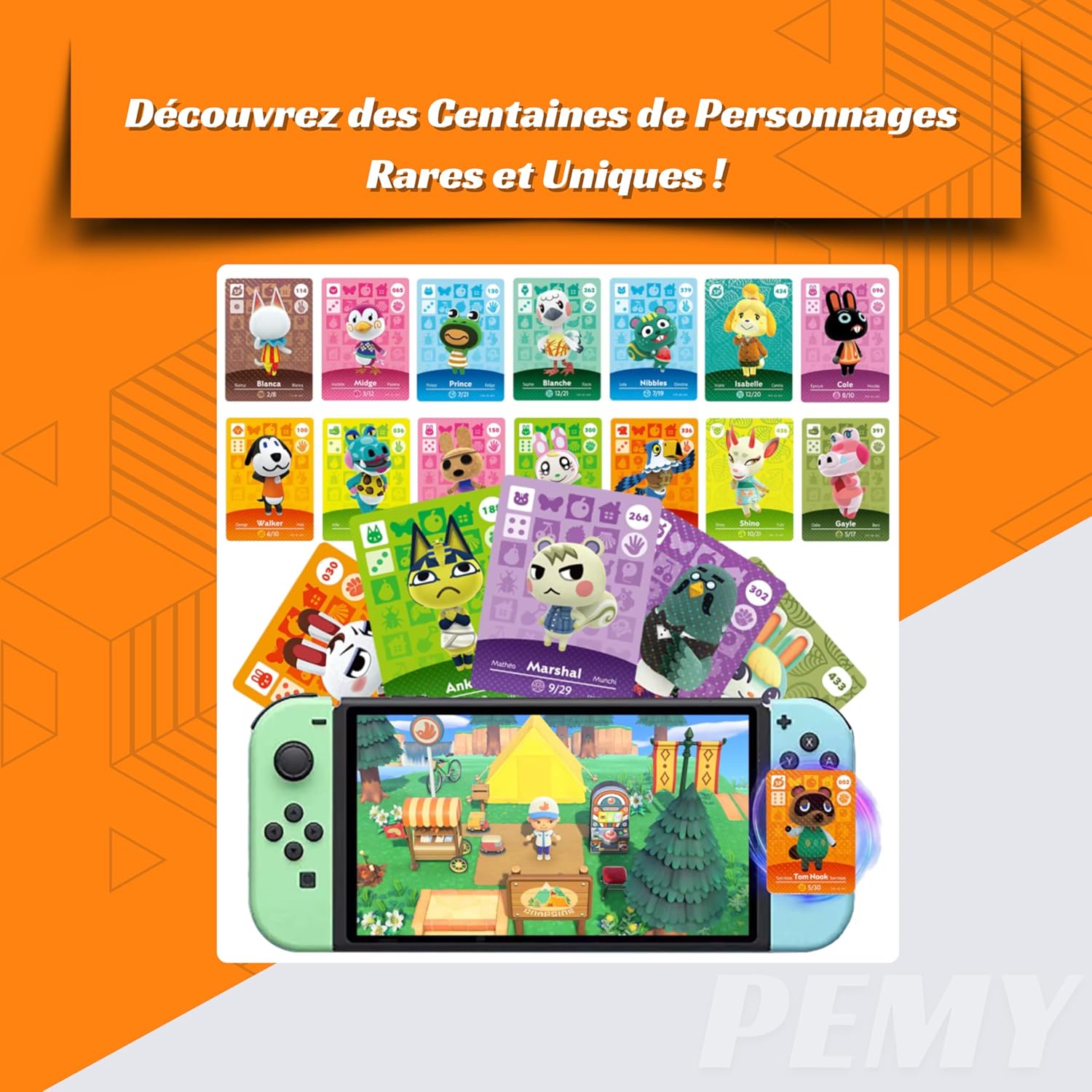 Lot de 50 cartes NFC Animal Crossing: New Horizons Sanrio avec boîte de rangement – Image 3
