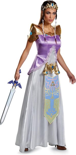 Costume Zelda Deluxe pour femme, robe violette réf 98796
