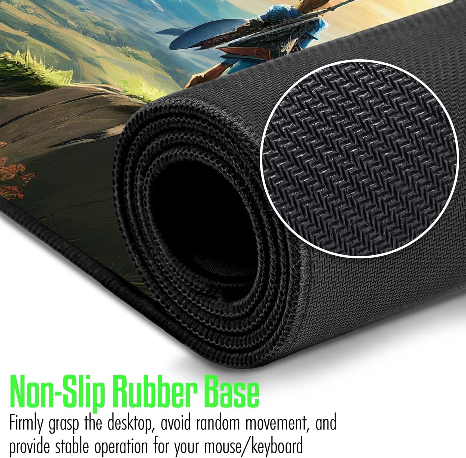 Tapis de souris XXL Legend of Zelda Link Breath of the Wild 80 x 40 – Image 4