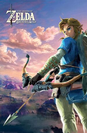 Affiche The Legend of Zelda Hyrule Landscape Breath of Wind 28 x 43 cm