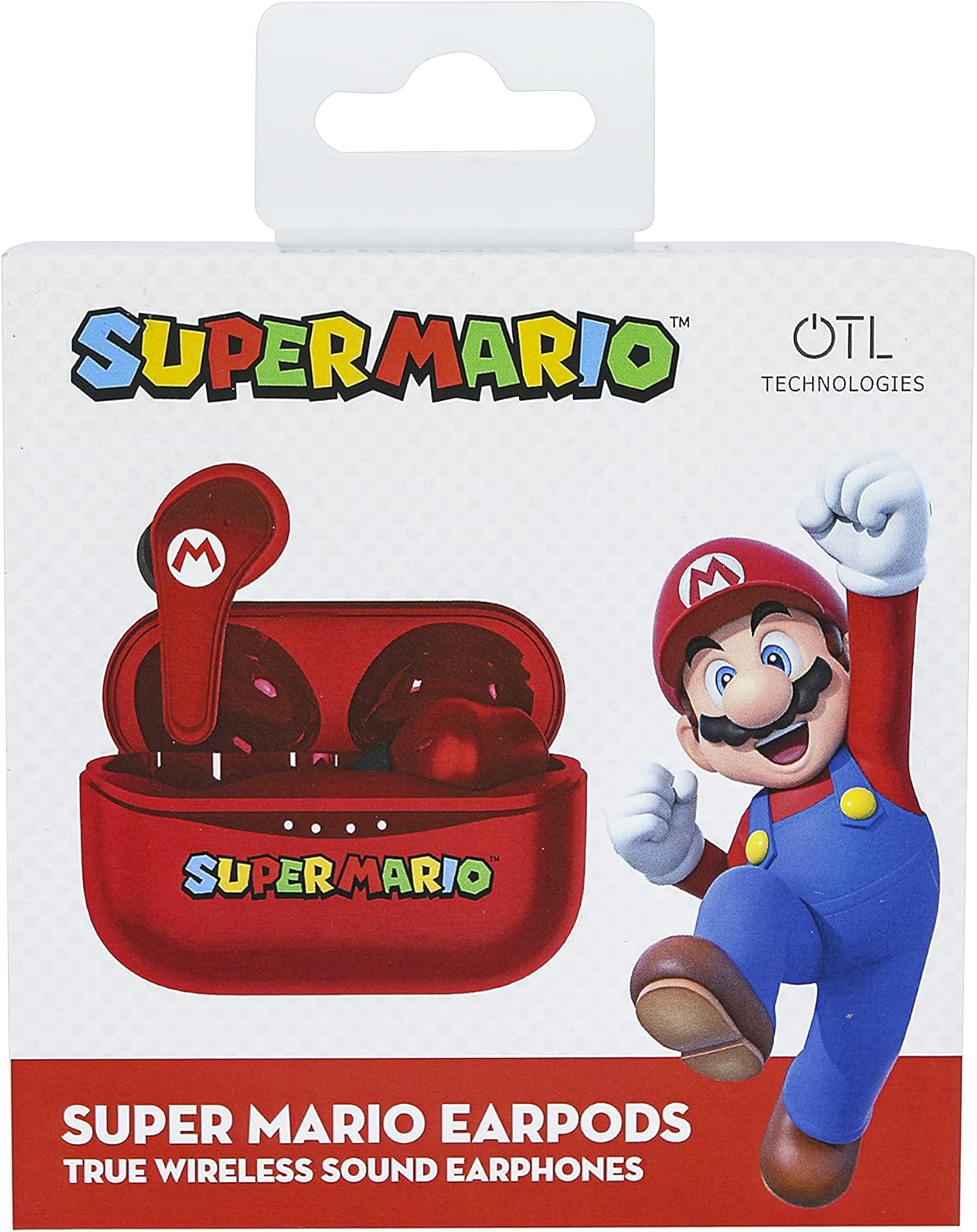 Écouteurs Bluetooth V5.0 Super Mario pour enfant avec boîtier rouge – Image 2