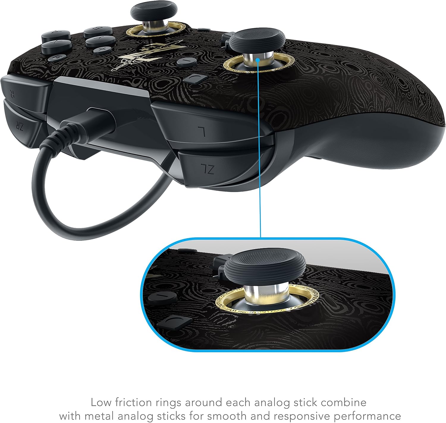 Manette pro filaire Zelda à face interchangeable pour Nintendo Switch – Image 6