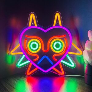 Lampe LED Zelda en forme de masque de Majora pour mur