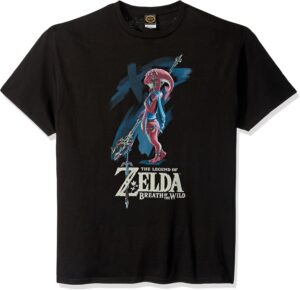 T-shirt homme Nintendo Zelda Breath of the Wild Mipha Paint noir