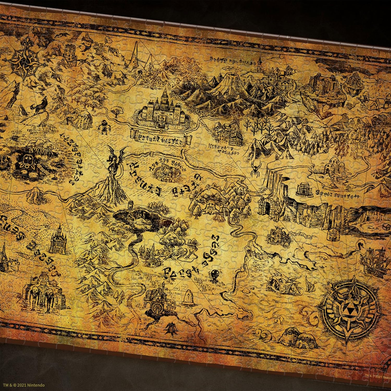 Puzzle Legend of Zelda PZ005-690 carte d'Hyrule – Image 5