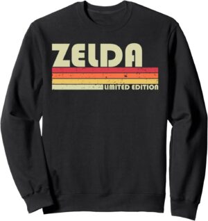 Sweatshirt Zelda personnalisé rétro années 80 et 90