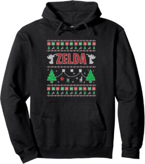 Sweat à capuche ZELDA personnalisé Noël moche