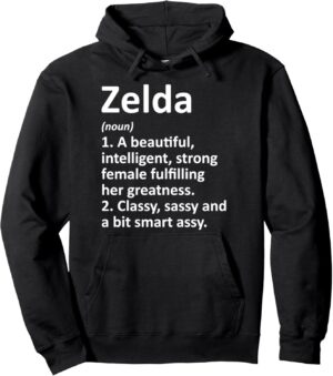 Sweat à capuche Zelda définition amusante pour cadeau de Noël