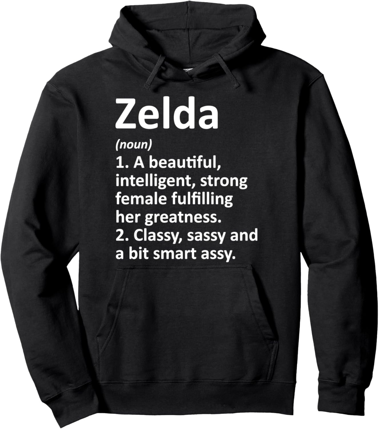 Sweat à capuche Zelda définition amusante pour cadeau de Noël