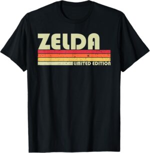 T-shirt Zelda personnalisé anniversaire style rétro 80 90