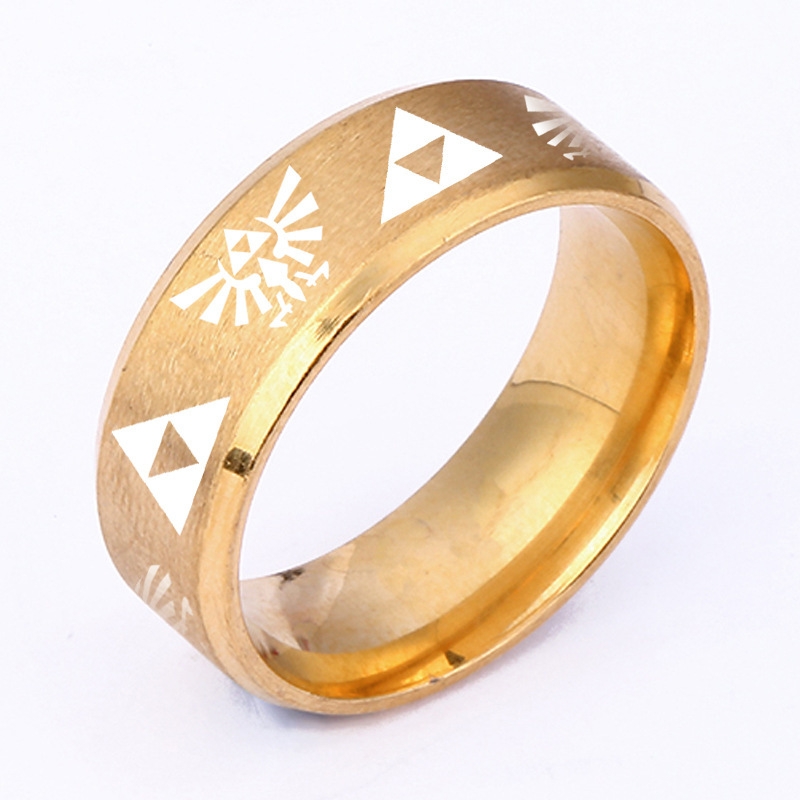 Bague Zelda Triforce d'Hyrule, tailles 49.3mm à 69.8mm