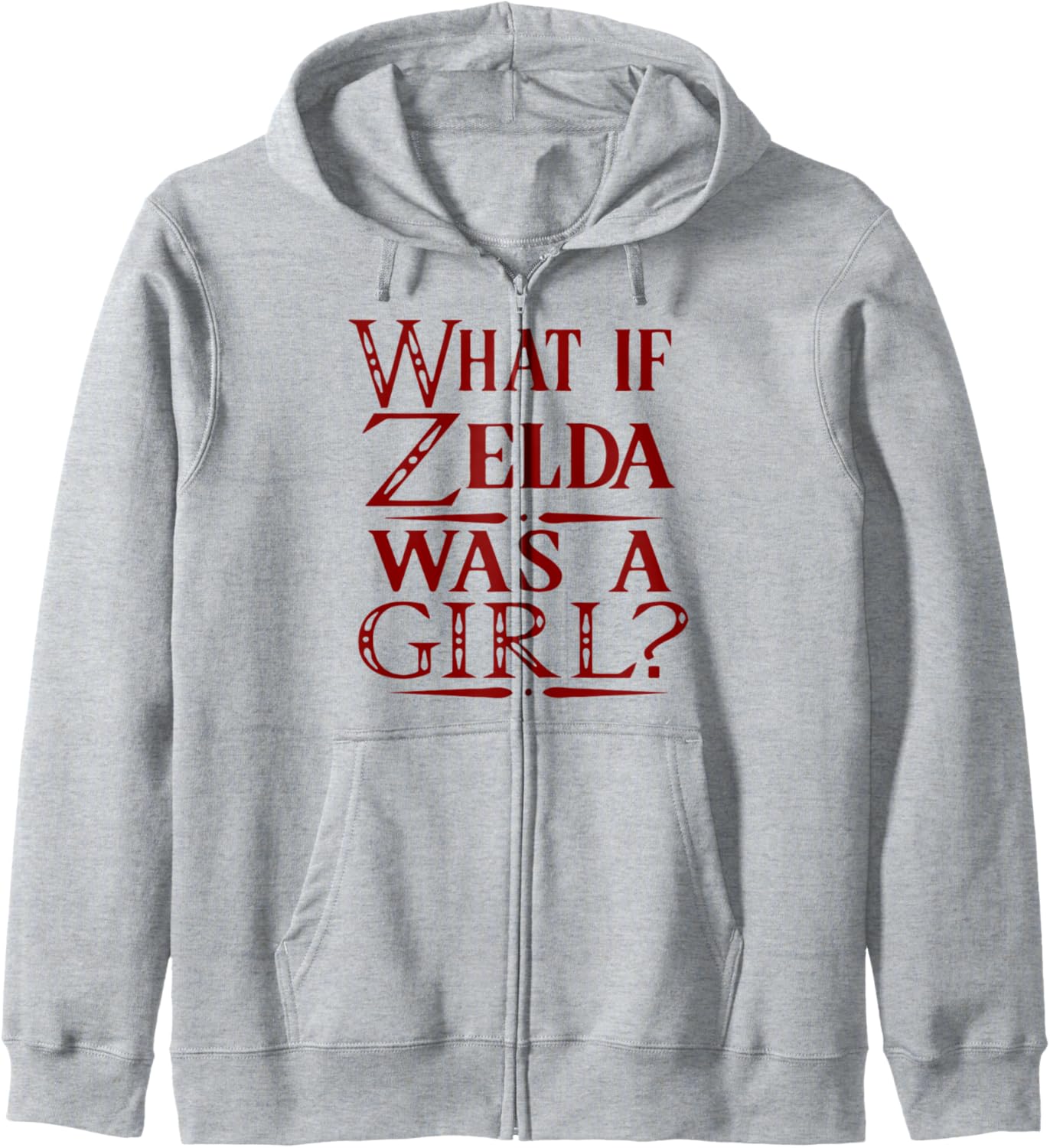 Sweat à capuche Zelda "Et si Zelda était une fille ?" 241 g