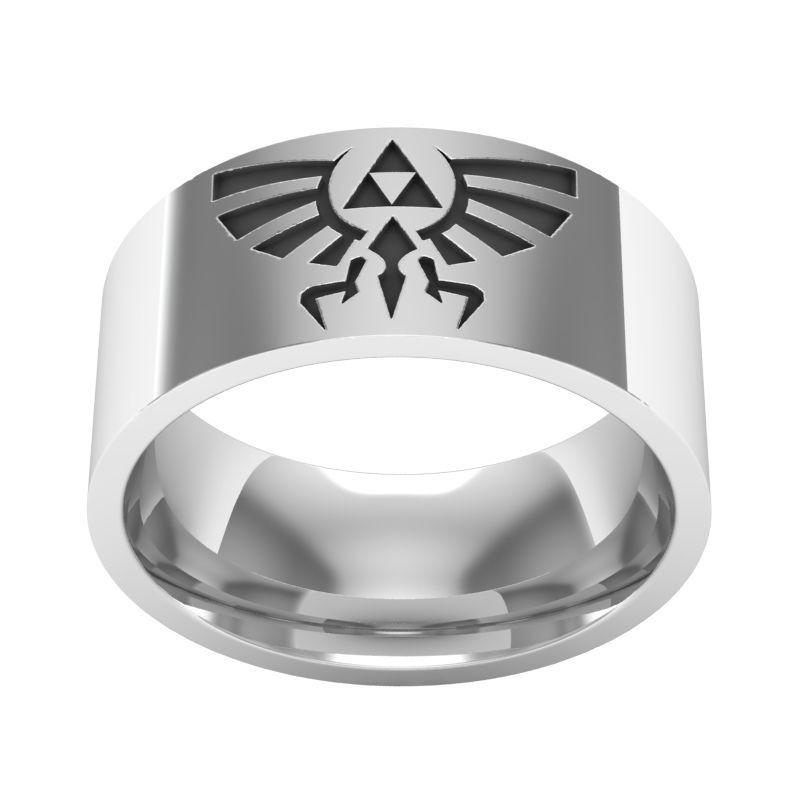 Bague Zelda avec emblème d'Hyrule en 8 tailles