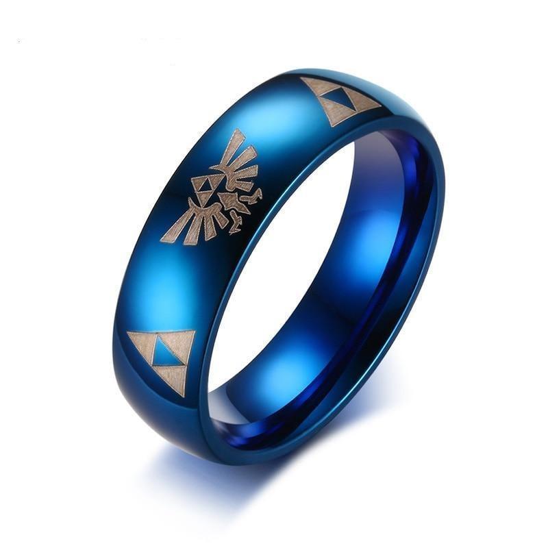 Bague bleue Zelda The Legend Of Zelda, tailles 49mm à 62
