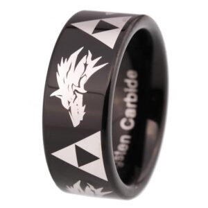 Bague Zelda Wolf Link, tailles 49.3mm à 78.7mm