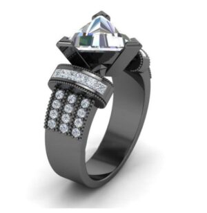 Bague Zelda Triforce Diamant en acier, tailles 49mm à 70mm