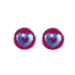 Boucles d'oreilles Zelda Fragment de Coeur Argent 11