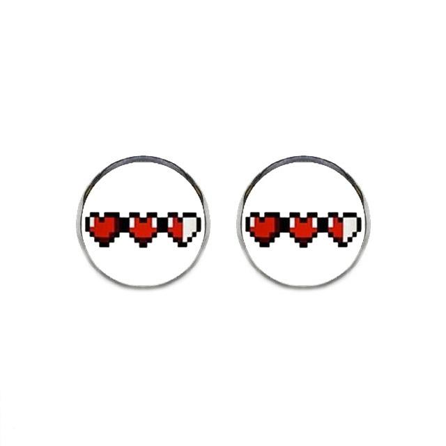 Boucles d’oreilles Zelda motif Trois Cœurs