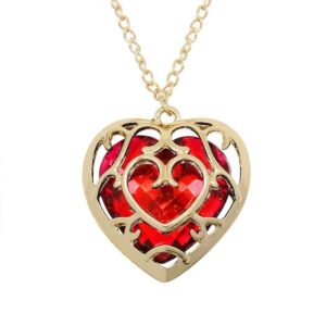 Collier Zelda avec Réceptacle de Coeur rouge ou bleu