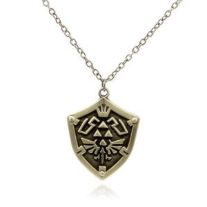 Collier Zelda avec bouclier vintage
