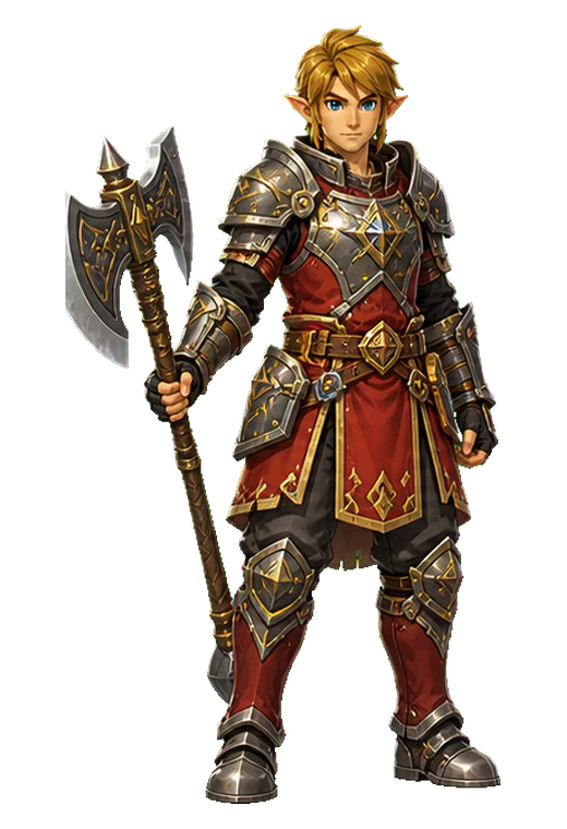 Armure de gardien fantasy avec grande hache